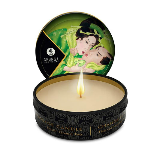 SHUNGA - MINI CARESS BY CANDELIGHT MASSAGE CANDLE T GREEN 30 ML