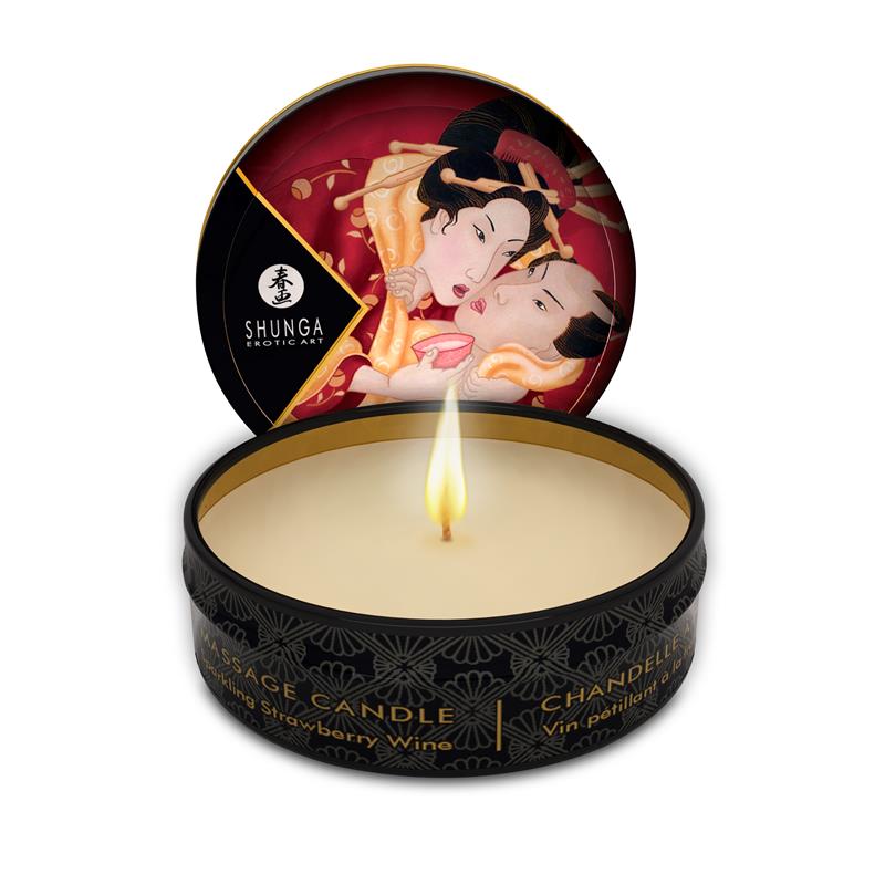 SHUNGA - MINI CANDLE MASSAGE STRAWBERRY WINE