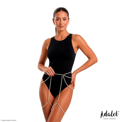 ADALET LINGERIE - SIENNA GARTER WITH WHITE PEARLS ONE SIZE