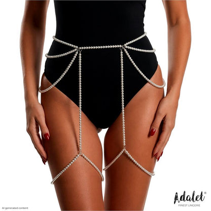 ADALET LINGERIE - SIENNA GARTER WITH WHITE PEARLS ONE SIZE