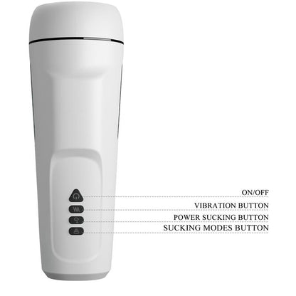 PRETTYLOVE - SIENNA MALE MASTURBATOR WITH VIBRATION, SEX TALK AND SUCTION