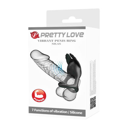 PRETTYLOVE - SILAS VIBRATING PENIS RING BLACK