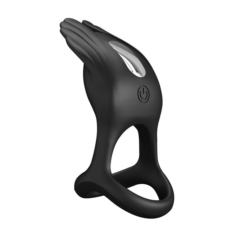 PRETTYLOVE - SILAS VIBRATING PENIS RING BLACK