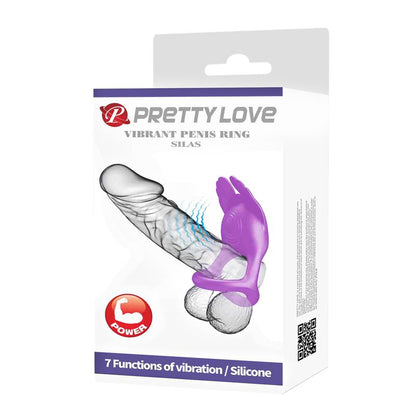 PRETTYLOVE - SILAS VIBRATING PENIS RING PURPLE