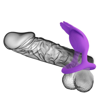 PRETTYLOVE - SILAS VIBRATING PENIS RING PURPLE