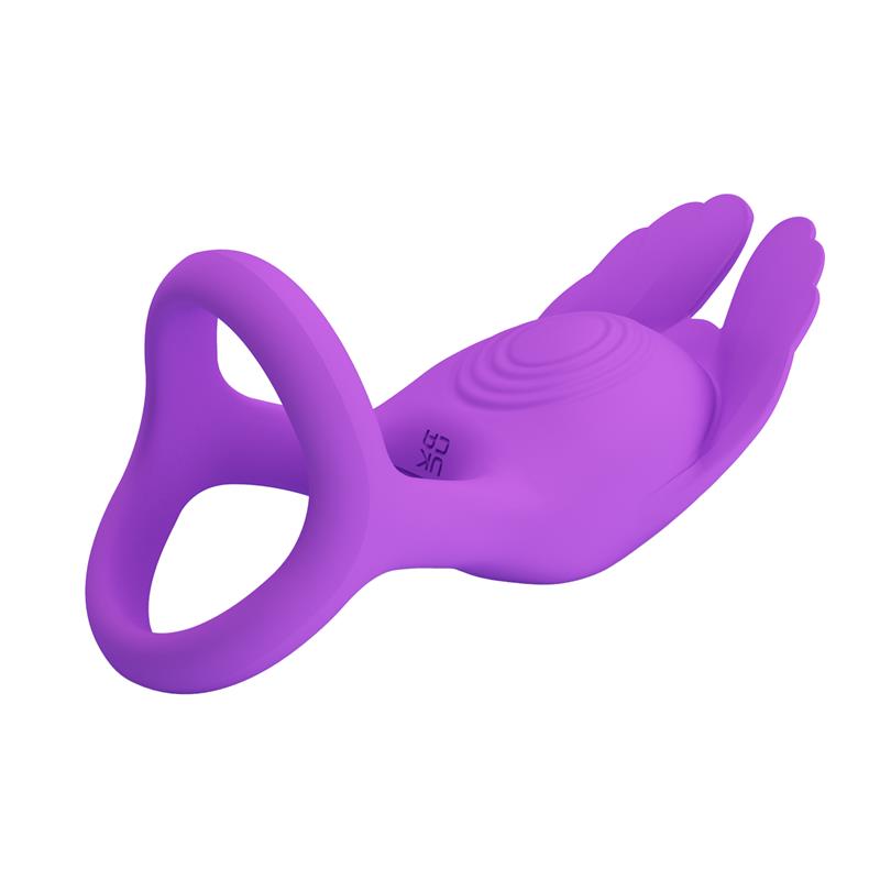 PRETTYLOVE - SILAS VIBRATING PENIS RING PURPLE