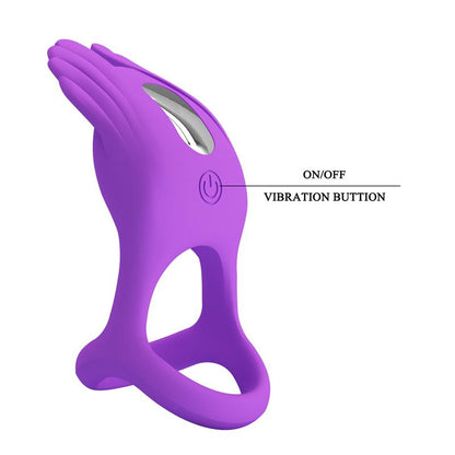 PRETTYLOVE - SILAS VIBRATING PENIS RING PURPLE