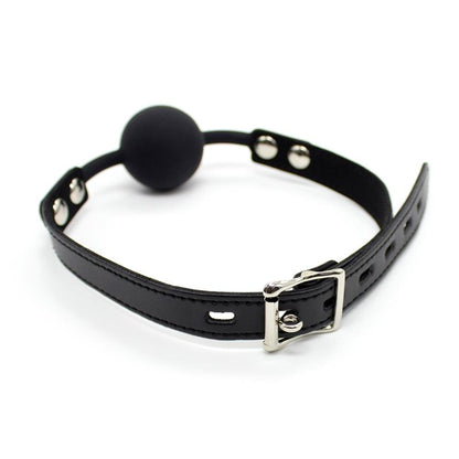 LATETOBED BDSM LINE - SILICONA BALL GAG 4 CM WITH PADLOCK BLACK
