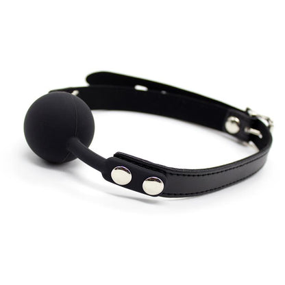 LATETOBED BDSM LINE - SILICONE BALL GAG 4 CM ADJUSTABLE BLACK