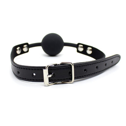 LATETOBED BDSM LINE - SILICONE BALL GAG 4 CM ADJUSTABLE BLACK