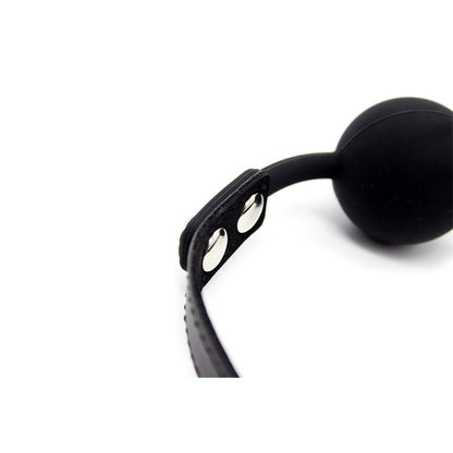 LATETOBED BDSM LINE - SILICONE BALL GAG 4 CM ADJUSTABLE BLACK