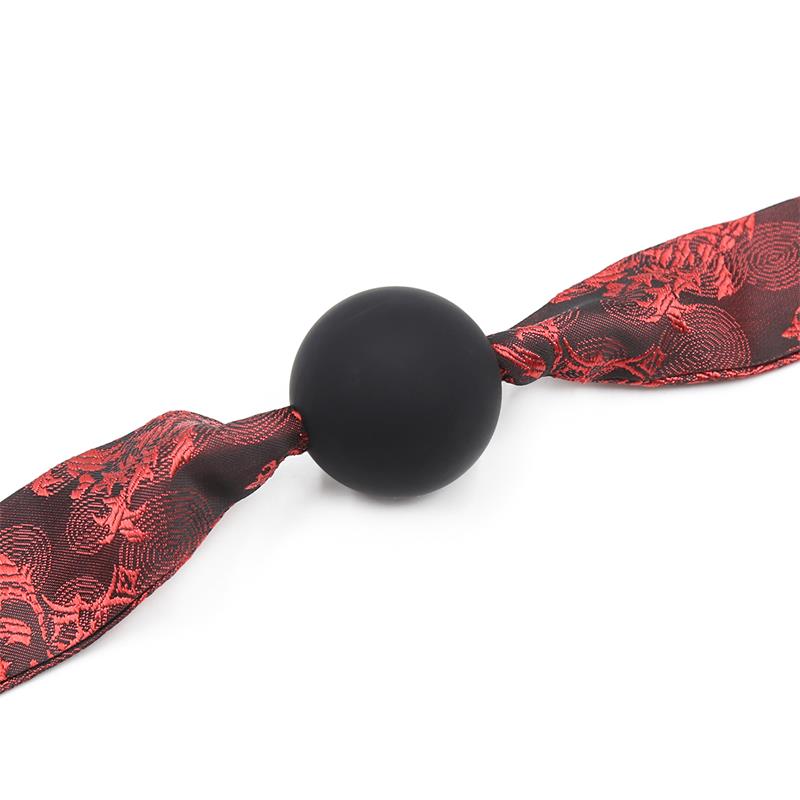 LATETOBED BDSM LINE - SILICONE BALL GAG RED/BLACK