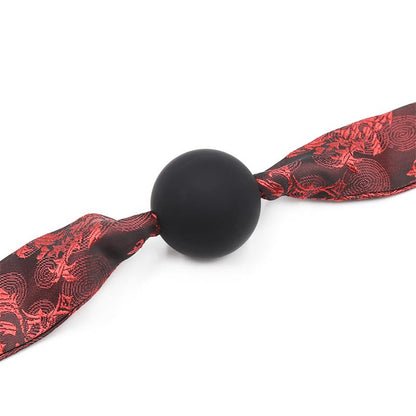LATETOBED BDSM LINE - SILICONE BALL GAG RED/BLACK