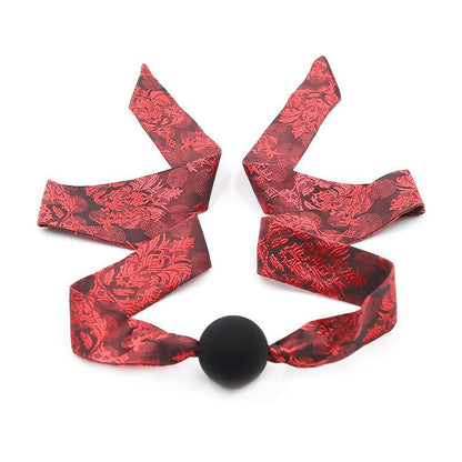 LATETOBED BDSM LINE - SILICONE BALL GAG RED/BLACK