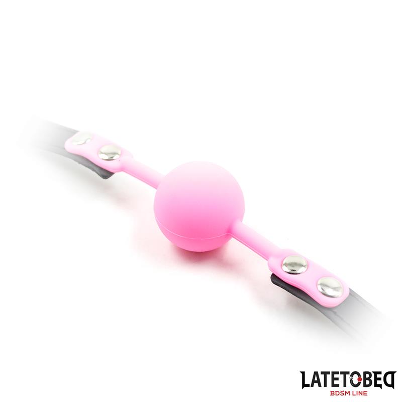 LATETOBED BDSM LINE - SILICONE BALL GAG  PINK