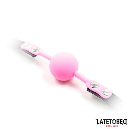 LATETOBED BDSM LINE - SILICONE BALL GAG  PINK