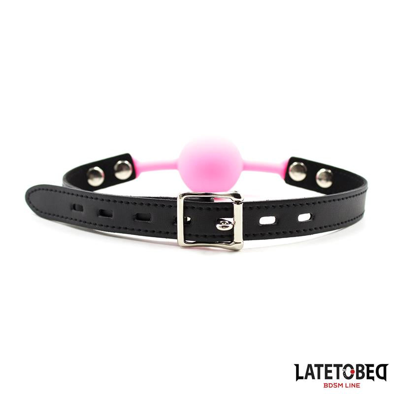 LATETOBED BDSM LINE - SILICONE BALL GAG  PINK