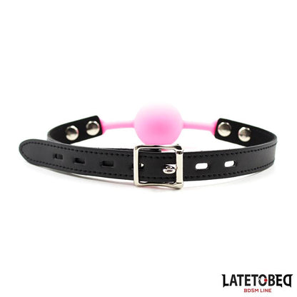 LATETOBED BDSM LINE - SILICONE BALL GAG  PINK