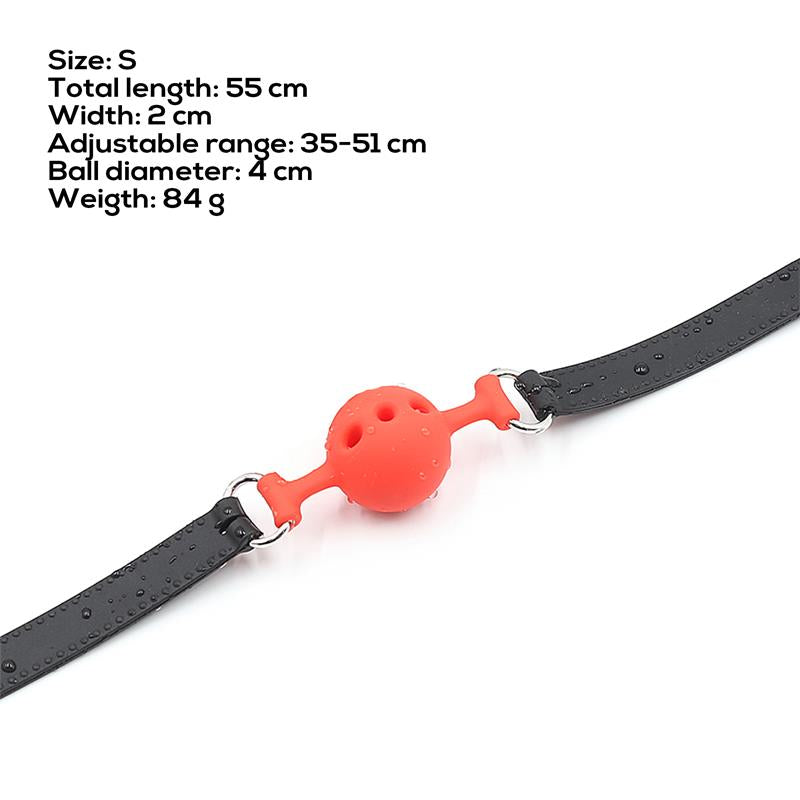 LATETOBED BDSM LINE - SILICONE BREATHABLE BALL GAG S - 4 CM