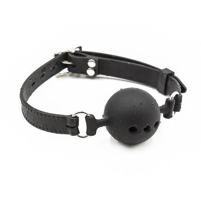 LATETOBED BDSM LINE - SILICONE BREATHABLE BALL GAGS 4,5 CM SIZE M BLACK