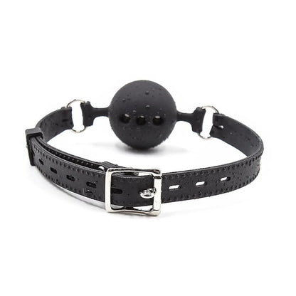 LATETOBED BDSM LINE - SILICONE BREATHABLE BALL GAGS 4,5 CM SIZE M BLACK