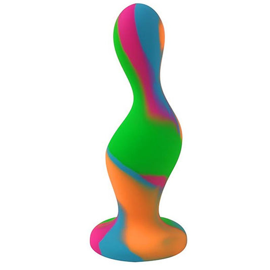 A-GUSTO - SILICONE BUTT PLUG MULTI COLOR