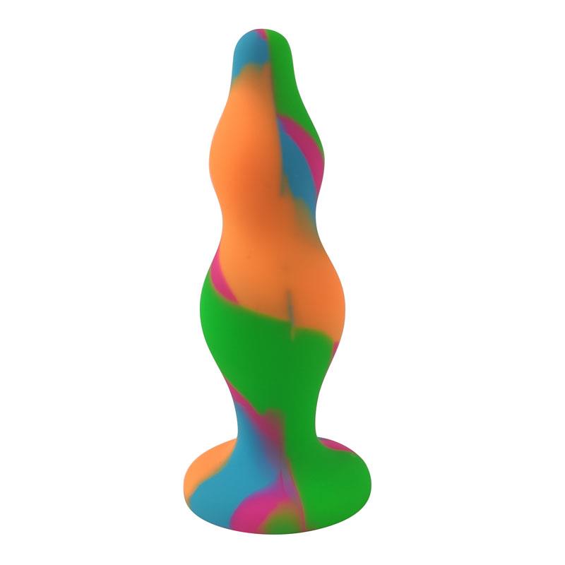 A-GUSTO - SILICONE BUTT PLUG MULTI COLOR