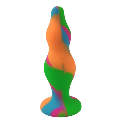 A-GUSTO - SILICONE BUTT PLUG MULTI COLOR