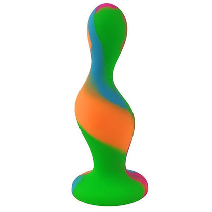 A-GUSTO - SILICONE BUTT PLUG MULTI COLOR