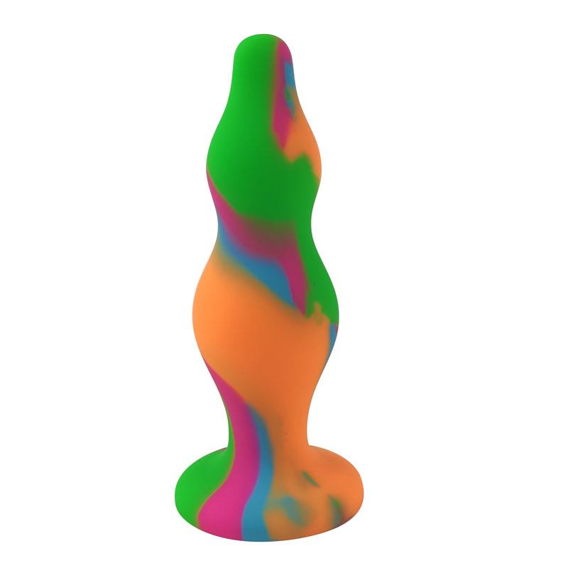 A-GUSTO - SILICONE BUTT PLUG MULTI COLOR