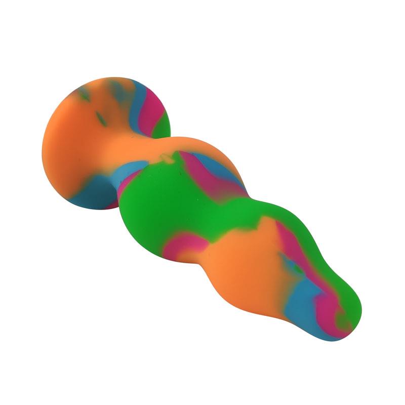 A-GUSTO - SILICONE BUTT PLUG MULTI COLOR