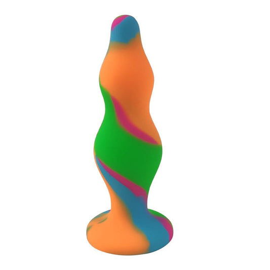 A-GUSTO - SILICONE BUTT PLUG MULTI COLOR