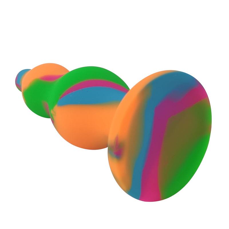 A-GUSTO - SILICONE BUTT PLUG MULTI COLOR