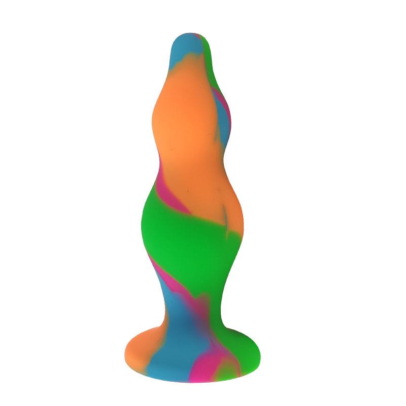A-GUSTO - SILICONE BUTT PLUG MULTI COLOR