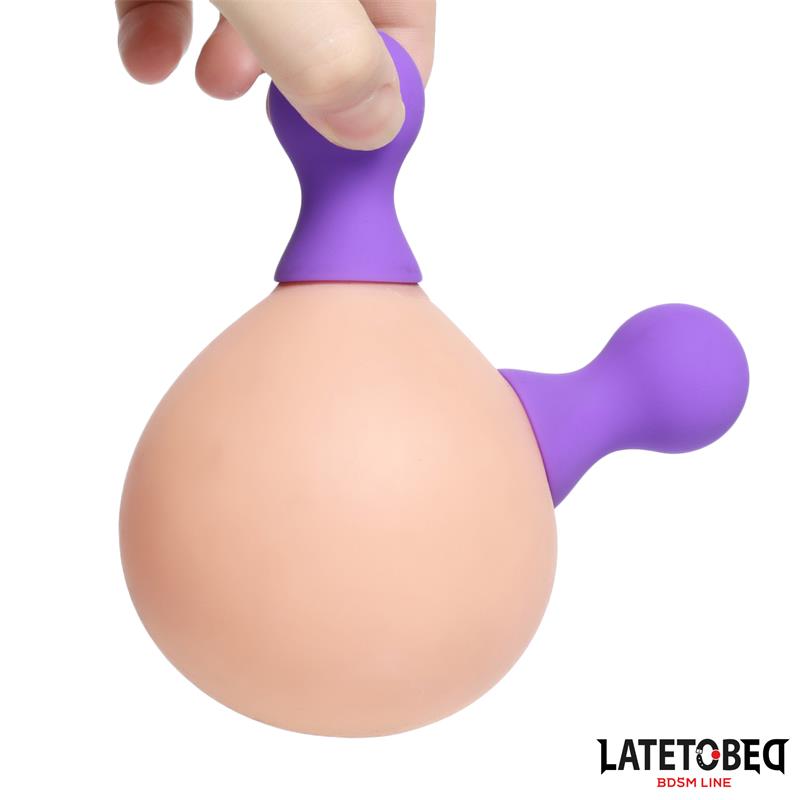 LATETOBED BDSM LINE - SILICONE NIPPLE SUCKERS PURPLE