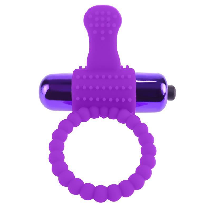 FANTASY C-RINGZ - SILICONE RING WITH BULLET PURPLE