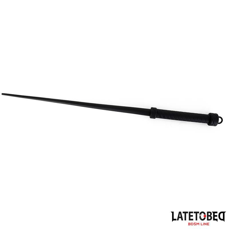 LATETOBED BDSM LINE - SILICONE WHIP BLACK 63.5CM