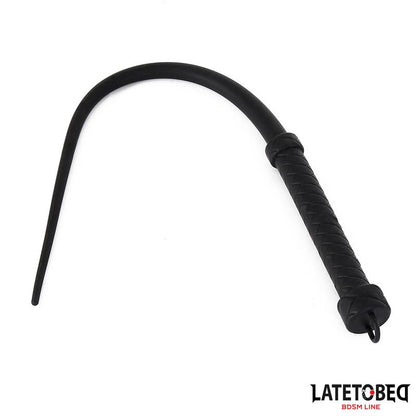 LATETOBED BDSM LINE - SILICONE WHIP BLACK 63.5CM