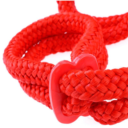 FETISH FANTASY SERIES - SILK ROPE LOVE CUFFS RED