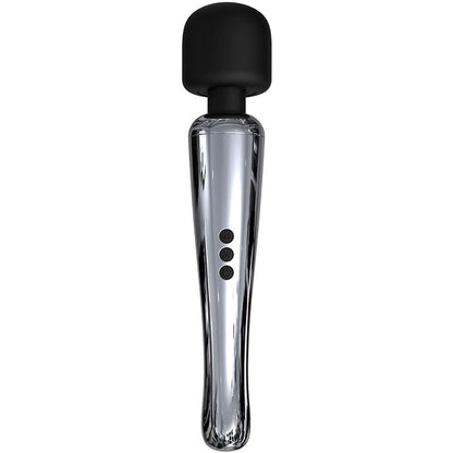 ACTION - SILVERY HIGH-TECH WAND SUPER POWERFUL WIRELESS USB CHROME SILICONE