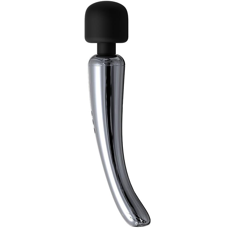 ACTION - SILVERY HIGH-TECH WAND SUPER POWERFUL WIRELESS USB CHROME SILICONE