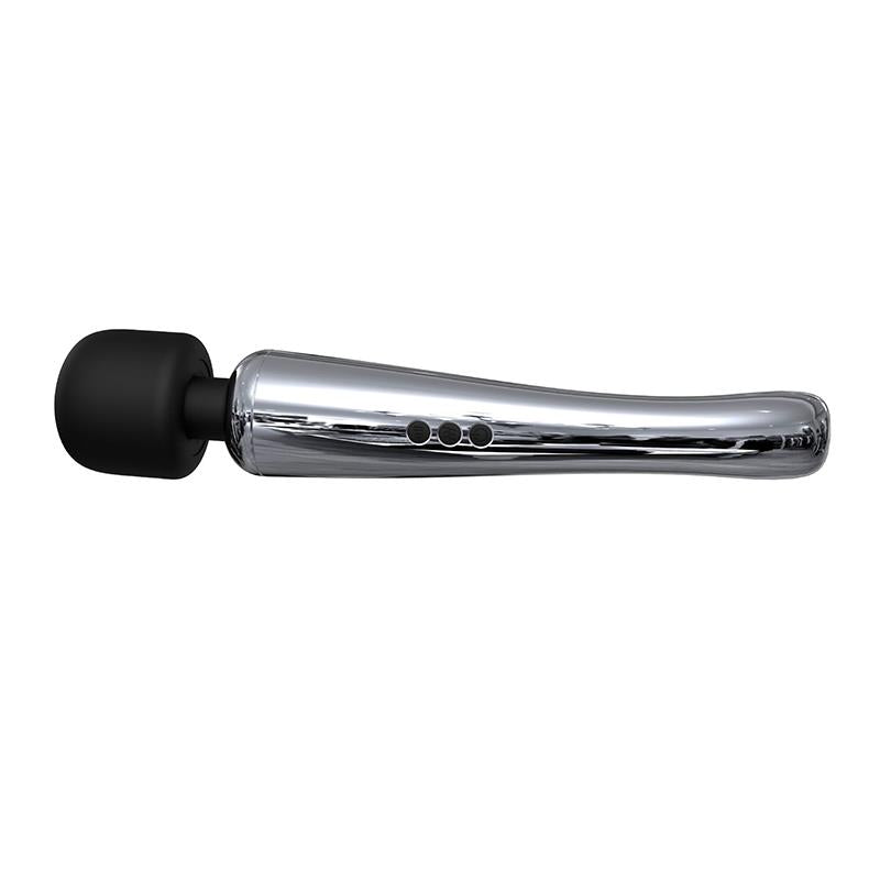 ACTION - SILVERY HIGH-TECH WAND SUPER POWERFUL WIRELESS USB CHROME SILICONE
