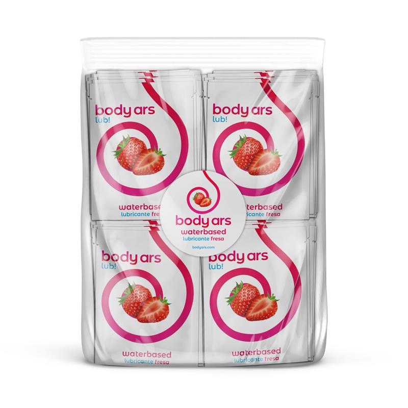 BODY ARS - SINGLE-DOSE WATER-BASED LUBRICANT GEL ACID STRAWBERRY 100 X 4ML