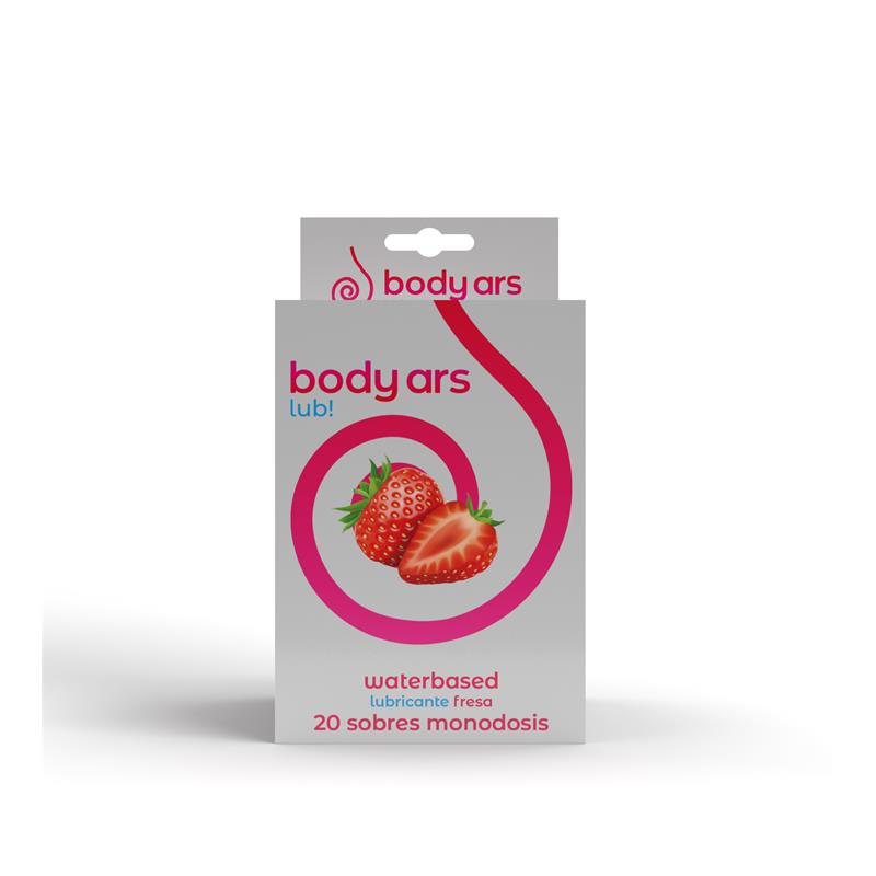 BODY ARS - SINGLE-DOSE WATER-BASED LUBRICANT GEL ACID STRAWBERRY 20 X 4 ML