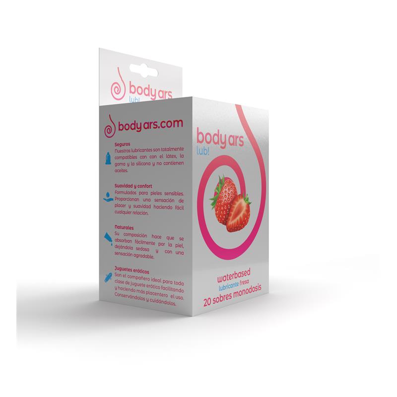 BODY ARS - SINGLE-DOSE WATER-BASED LUBRICANT GEL ACID STRAWBERRY 20 X 4 ML