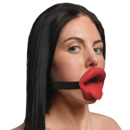 MASTER SERIES - SISSY MOUTH GAG WITH VIBRATION
