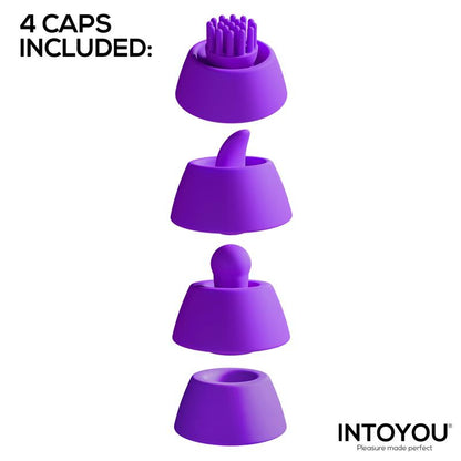 INTOYOU - VIBRATEUR SITER 2.0 À LANGUETTE OSCILLANTE ET BOULE PERCUSSIVE AVEC CAPUCHONS