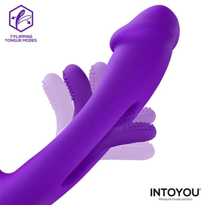INTOYOU - VIBRATEUR SITER 2.0 À LANGUETTE OSCILLANTE ET BOULE PERCUSSIVE AVEC CAPUCHONS