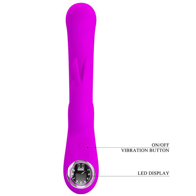 PRETTYLOVE - SKYLAR BUNNY VIBRATOR AND THUMPING  FUCHSIA