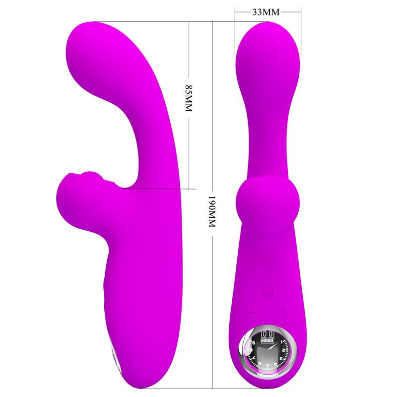PRETTYLOVE - SKYLAR BUNNY VIBRATOR AND THUMPING  FUCHSIA